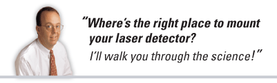 Where's the right place to mount your laser detector?