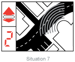 Diagram 7: driving through a metro area with the usual number of burglar alarms and microwave door openers.