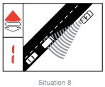 Diagram 8: driving down the highway and Instant-on radar is operating nearby.